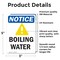 Signmission Boiling Water Sign With Symbol, 3.5 in W x Rectangle, Vinyl Decal OS-2PACK-NS-D-35-V-10377 - alternate 5